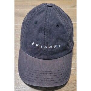 VINTAGE Friends The TV Show Series Black Denim Hat Cap Adjustable Back One Size